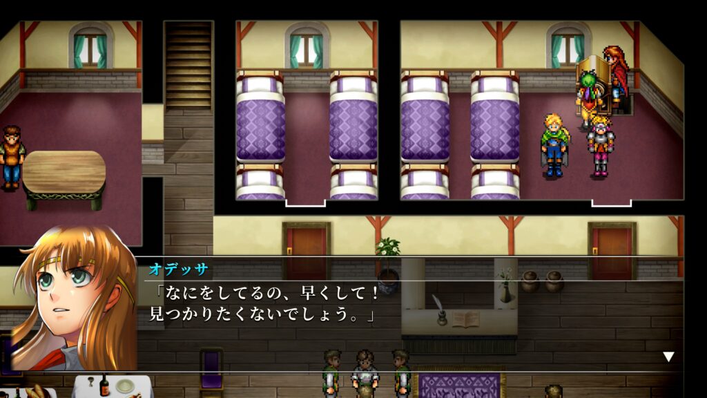 時計の隠し通路から現れたオデッサ